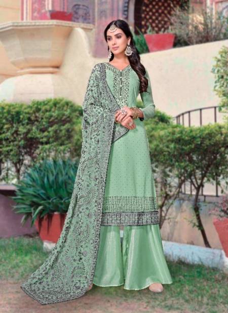 Bottel Green Colour Vouch Naari 3 Heavy Festive Wear Georgette Designer Salwar Suit Collection 923